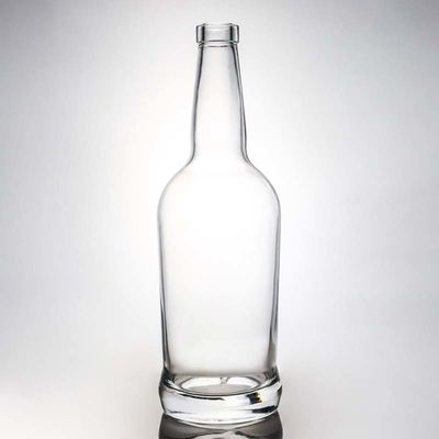 Botella de vidrio de 700 ml clara o personalizada para licor ron vodka whisky tequila y ginebra