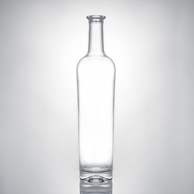 Botella de licor de vidrio con tapón de corcho Material del cuerpo Vidrio de forma redonda personalizada