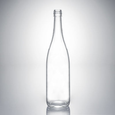 Botella de licor de vidrio con tapón de corcho Material del cuerpo Vidrio de forma redonda personalizada