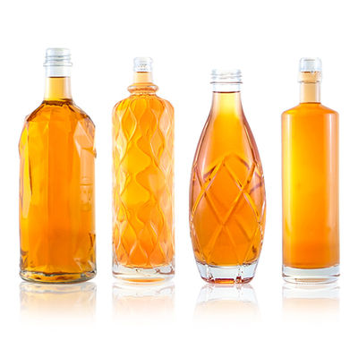 Super Flint Glass diseño personalizado ron vodka whisky tequila botella de ginebra con tapa