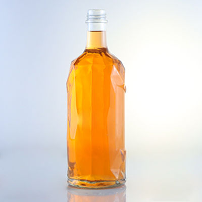 Super Flint Glass diseño personalizado ron vodka whisky tequila botella de ginebra con tapa