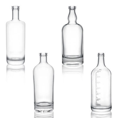 Rum Vodka Whisky Tequila Gin Botella de vidrio con tapa de corcho 500 ml de material de piedra súper