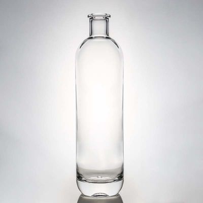 Collar de vidrio Tipo de sellado Top de corcho Botella de licor de 1000 ml para whisky Vodka Tequila