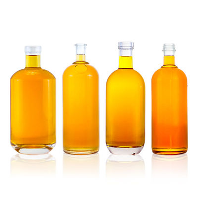 Botellas de licor de vidrio de 500 ml, 700 ml y 1000 ml con tapa de corcho o de tornillo