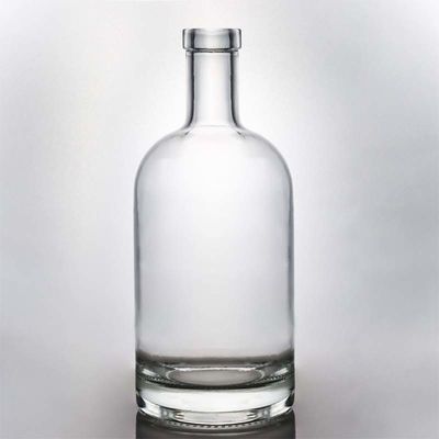 Material de vidrio capacidad y forma personalizables ron vodka whisky tequila botella de ginebra con tapa