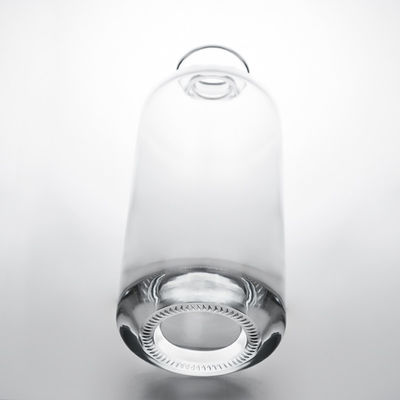 Collar de vidrio mayoristas de alta pinza Gin ron champán whisky botella de brandy con corcho