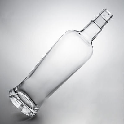 Tipo de sellado exclusivo Corcho 750 ml Botella de vidrio de sílex alto para Gin Rum Champagne Brandy Whisky
