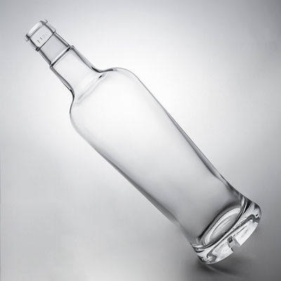 Tipo de sellado exclusivo Corcho 750 ml Botella de vidrio de sílex alto para Gin Rum Champagne Brandy Whisky