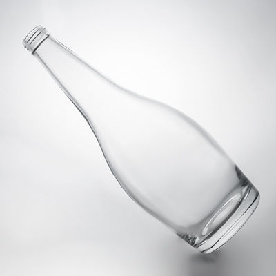 Botella de bebida de vidrio para champán, brandy y whisky de 750 ml de material súper sílex