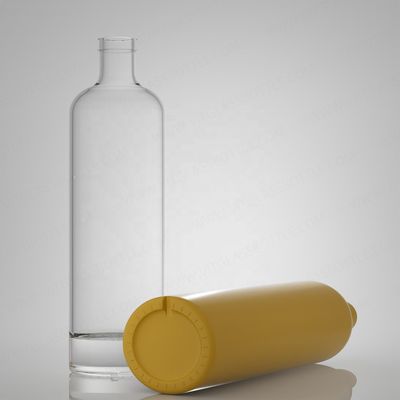 Material del cuerpo Vidrio 750 ml Super Flint Rum Vodka Whisky Tequila Botella de ginebra con corcho