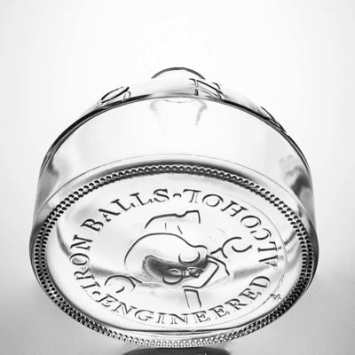 Botella de licor de vidrio personalizada de 700 ml para whisky Gin Rum Hemisferios y cilíndricos