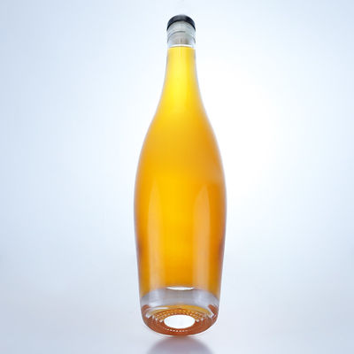Botella redonda de licor de 500 ml/700 ml con tapa de corcho de color claro o personalizado