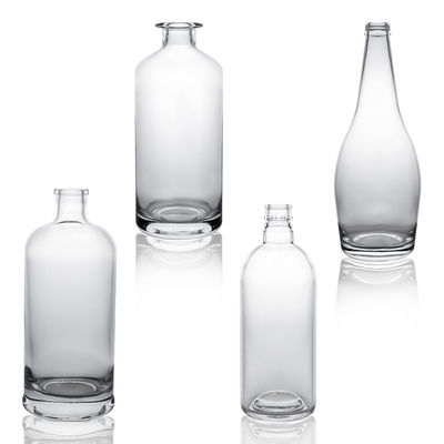 Materiales para el cuello de vidrio de forma personalizada Fabricación de botellas de licor con tapas personalizadas