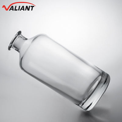 Botella de vidrio de decal para ginebra ron champán brandy whisky cuello corto claro o personalizado