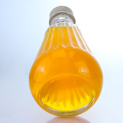 Botella redonda de vidrio con tapa de corcho y logotipo personalizado para ron vodka whisky tequila gin