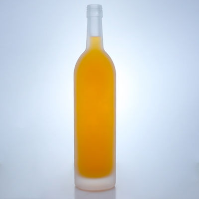 Collar de vidrio 750 ml clásico congelado vacío claro Flint Gin Rum Champagne Brandy Whisky Liquor Botella con corcho
