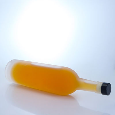 Collar de vidrio 750 ml clásico congelado vacío claro Flint Gin Rum Champagne Brandy Whisky Liquor Botella con corcho