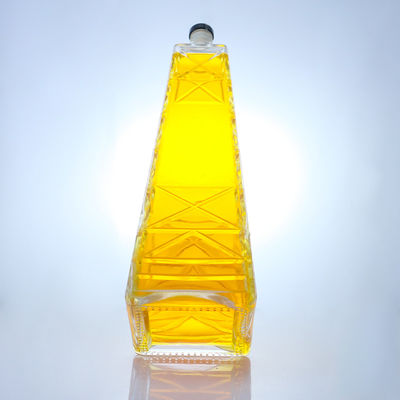 Botella de vidrio de whisky con tapa de tornillo