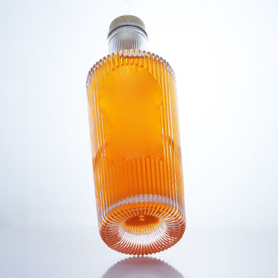 Botella de vidrio de sílex de diseño único de 700 ml para ginebra ron champán brandy whisky licor