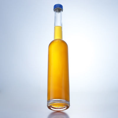 Collar de cristal de sílex transparente 500 ml Botella de cuello largo para Gin Rum Champagne Brandy Whisky