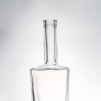 Material del cuerpo Vidrio botella de whisky en forma cuadrada de 1000 ml con sílex y corcho
