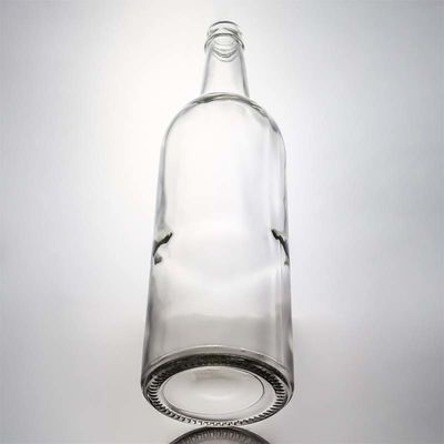 Manejo de la superficie Botella de vidrio decal de 1000 ml de forma redonda Perfecto para Gin Rum Champagne Liquor