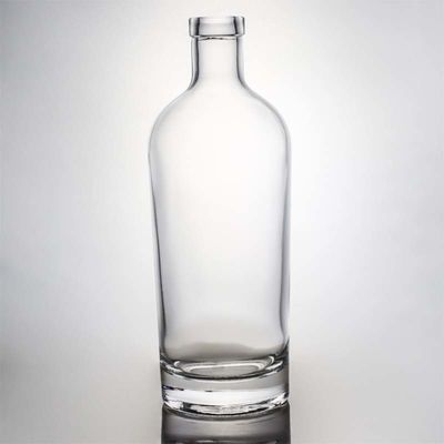 Botella de vidrio con corcho de madera con tapa de tornillo 750 ml 1000 ml de ginebra de sílex limpia, ron de champán y licor