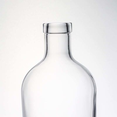 Botella de vidrio con corcho de madera con tapa de tornillo 750 ml 1000 ml de ginebra de sílex limpia, ron de champán y licor