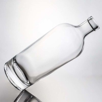 Botella de vidrio con corcho de madera con tapa de tornillo 750 ml 1000 ml de ginebra de sílex limpia, ron de champán y licor