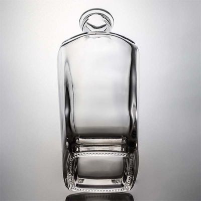 Botella de tequila de cristal de sílex con corcho con logotipo personalizado 700ml 800ml 1000ml vacía