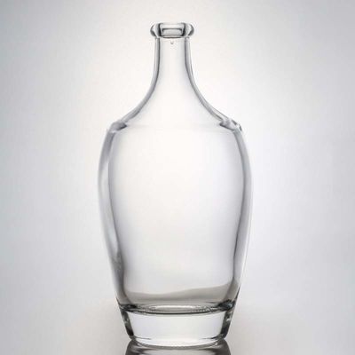 Collar de vidrio 500ml 700ml 1000ml Ron vacío de ginebra de roca champán botella de licor con corcho