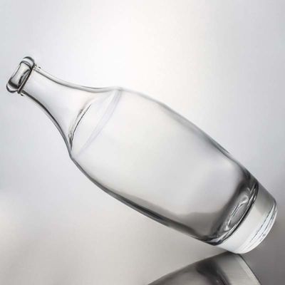 Collar de vidrio 500ml 700ml 1000ml Ron vacío de ginebra de roca champán botella de licor con corcho
