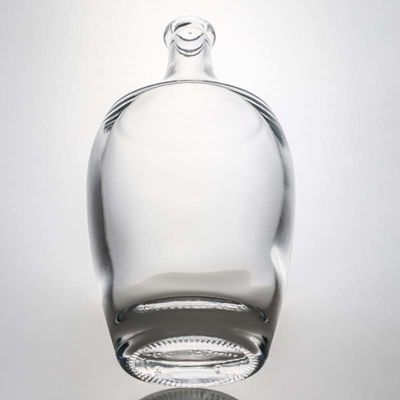 Collar de vidrio 500ml 700ml 1000ml Ron vacío de ginebra de roca champán botella de licor con corcho