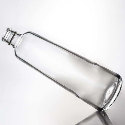 Botella de vidrio de cristal claro para ginebra, ron, vodka y whisky 580ml 1000ml
