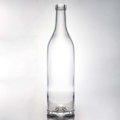 Botella de vidrio de 500 ml 750 ml 1000 ml para bebidas zumo cerveza vodka whisky claro o personalizado