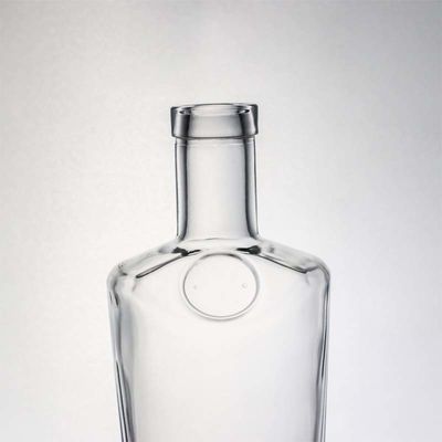 Tequila Bebidas industriales Botella de vidrio de sílex transparente con corcho de madera 700 ml 500 ml 1000 ml