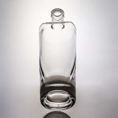 Tequila Bebidas industriales Botella de vidrio de sílex transparente con corcho de madera 700 ml 500 ml 1000 ml