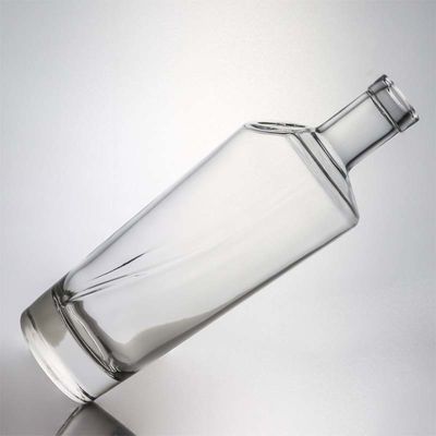 Tequila Bebidas industriales Botella de vidrio de sílex transparente con corcho de madera 700 ml 500 ml 1000 ml