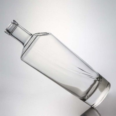 Tequila Bebidas industriales Botella de vidrio de sílex transparente con corcho de madera 700 ml 500 ml 1000 ml