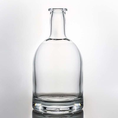 Whisky 750 ml 800 ml 1000 ml Flasca de vidrio de base pesada con corcho de madera