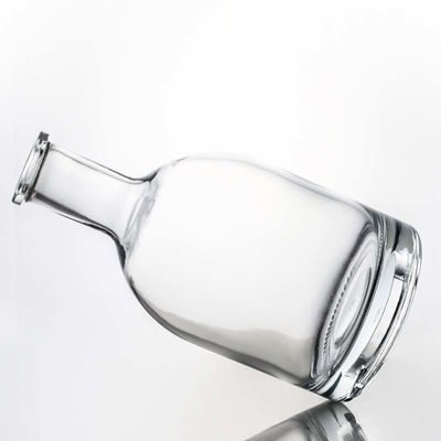 Whisky 750 ml 800 ml 1000 ml Flasca de vidrio de base pesada con corcho de madera