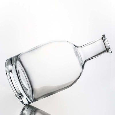 Whisky 750 ml 800 ml 1000 ml Flasca de vidrio de base pesada con corcho de madera
