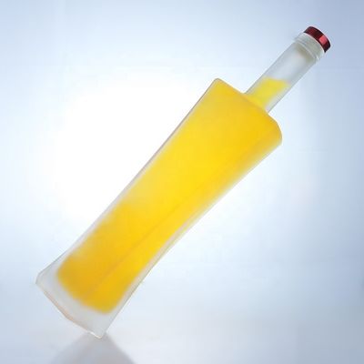 Botellas de vidrio de vodka y whisky de 750 ml con corcho para almacenamiento de bebidas