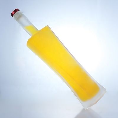 Botellas de vidrio de vodka y whisky de 750 ml con corcho para almacenamiento de bebidas