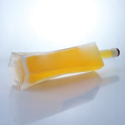 Botellas de vidrio de vodka y whisky de 750 ml con corcho para almacenamiento de bebidas