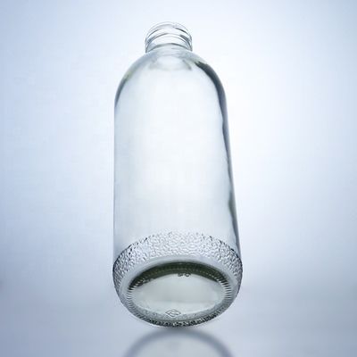 Botellas de vidrio de 1020 ml con tapa de tornillo y forma única