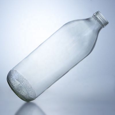Botellas de vidrio de 1020 ml con tapa de tornillo y forma única