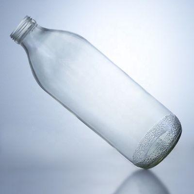 Botellas de vidrio de 1020 ml con tapa de tornillo y forma única