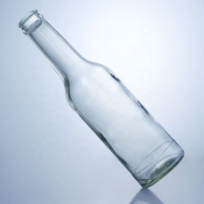 Flint Glass 276ml Brandy Vodka Tequila Botella de vidrio con corcho para el cuerpo Material de vidrio