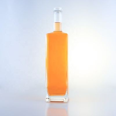 Botella de vidrio de fondo grueso de 750 ml para bebidas alcohólicas bebidas vinos whisky vodka gin